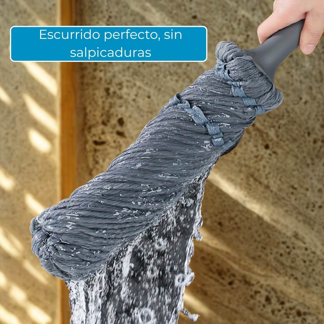 FREGONA 2.0 | FREGONA AUTOESCURRIBLE + MANGO INOXIDABLE